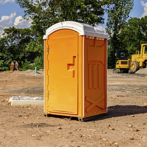 can i customize the exterior of the porta potties with my event logo or branding in Hugoton KS